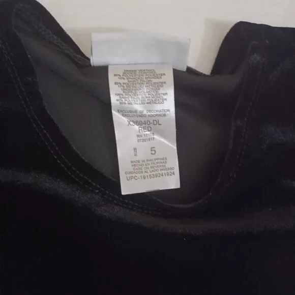 BONNIE JEAN FIT & FLARE LONG SLEEVE BOW DETAIL VELVET PLAID CHRISTMAS DRESS - Picture 3 of 7